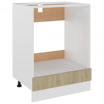 Dulap pentru cuptor, stejar Sonoma, 60 x 46 x 81,5 cm, PAL - Img 2