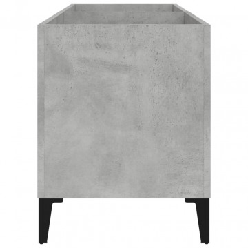 Dulap pentru discuri, gri beton, 74,5x38x48 cm, lemn prelucrat - Img 5