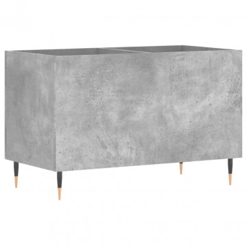 Dulap pentru discuri, gri beton, 74,5x38x48 cm, lemn prelucrat - Img 2