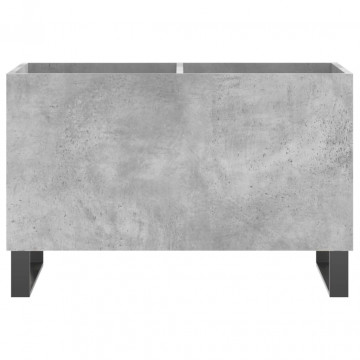 Dulap pentru discuri, gri beton, 74,5x38x48 cm, lemn prelucrat - Img 4