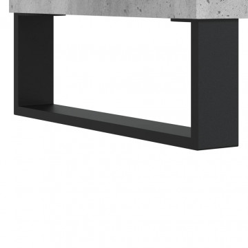 Dulap pentru discuri, gri beton, 74,5x38x48 cm, lemn prelucrat - Img 6