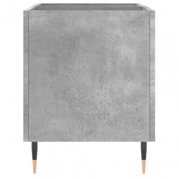 Dulap pentru discuri, gri beton, 74,5x38x48 cm, lemn prelucrat - Img 8