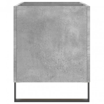 Dulap pentru discuri, gri beton, 74,5x38x48 cm, lemn prelucrat - Img 8