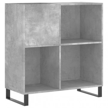 Dulap pentru discuri gri beton 84,5x38x89 cm lemn compozit - Img 2