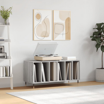 Dulap pentru discuri gri sonoma, 100x38x48 cm, lemn prelucrat - Img 1