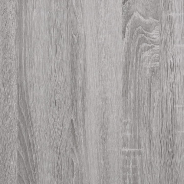 Dulap pentru discuri gri sonoma, 121x38x48 cm, lemn prelucrat - Img 6
