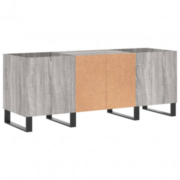 Dulap pentru discuri gri sonoma, 121x38x48 cm, lemn prelucrat - Img 5