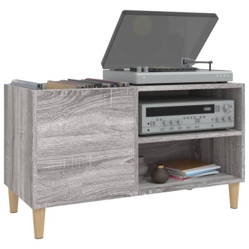 Dulap pentru discuri gri sonoma 84,5x38x48 cm lemn prelucrat - Img 4