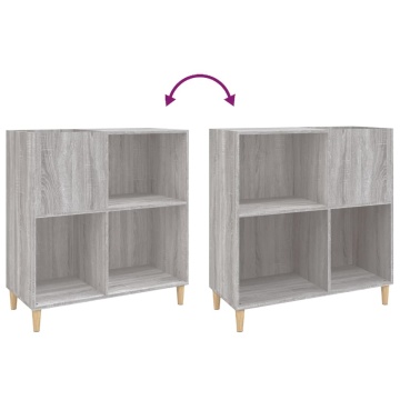 Dulap pentru discuri gri sonoma 84,5x38x89 cm lemn compozit - Img 6
