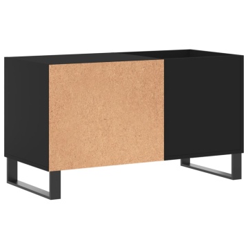 Dulap pentru discuri, negru, 85x38x48 cm, lemn prelucrat - Img 5
