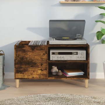 Dulap pentru discuri stejar afumat 84,5x38x48 cm lemn prelucrat - Img 3