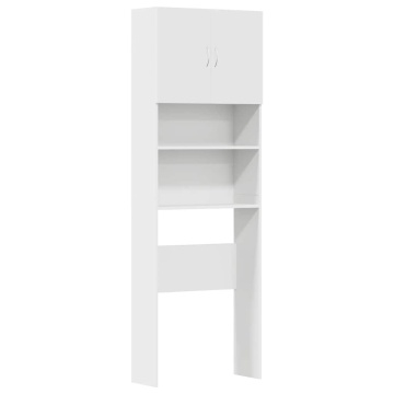 Dulap pentru mașină de spălat alb 64x24x190 cm lemn prelucrat - Img 2