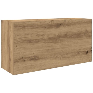 Dulap perete baie stejar artizanal, 80x25x40 cm, lemn prelucrat - Img 2