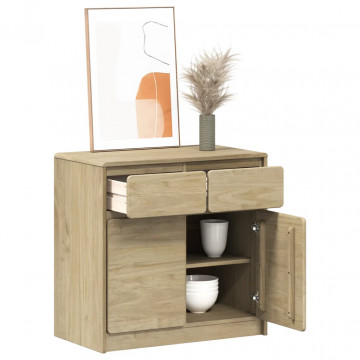 Dulap "SAUDA", stejar, 80x43x75,5 cm, lemn masiv de pin - Img 1