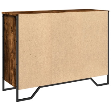 Dulap, stejar fumuriu, 101x35,5x74,5 cm, lemn prelucrat - Img 5