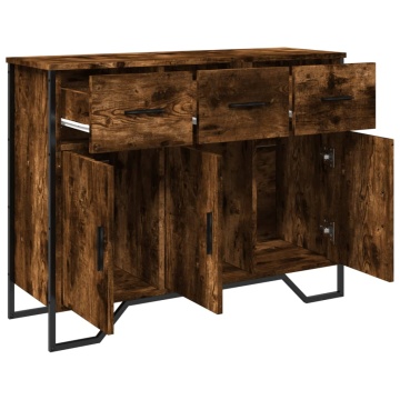 Dulap, stejar fumuriu, 97x32,5x74,5 cm, lemn prelucrat - Img 8