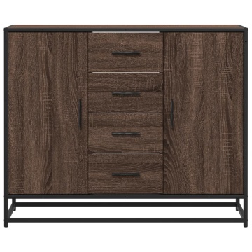 Dulap, stejar maro, 92x35x76 cm, lemn prelucrat - Img 4