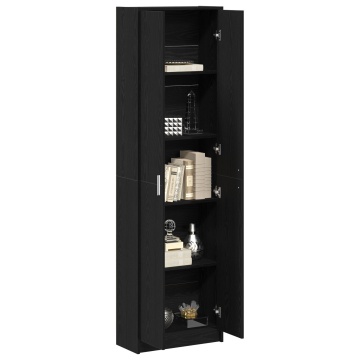 Dulap Stejar Negru 55x25x189 cm Lemn Prelucrat - Img 3