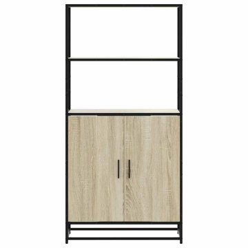 Dulap Stejar Sonoma 68x35x139 cm lemn și metal prelucrat - Img 4