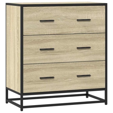 Dulap, stejar sonoma, 68x35x76 cm, lemn prelucrat și metal - Img 2