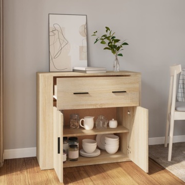 Dulap, stejar sonoma, 80x33x70 cm, lemn compozit - Img 5