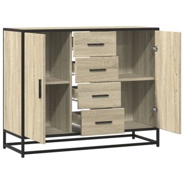 Dulap, stejar sonoma, 92x35x76 cm, lemn prelucrat - Img 6