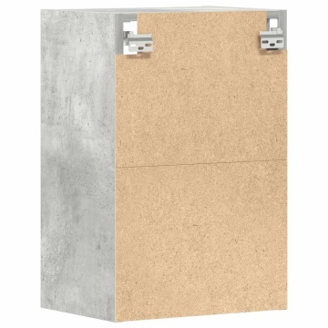Dulap suspendat, gri beton, 40x29,5x60 cm, lemn prelucrat - Img 5