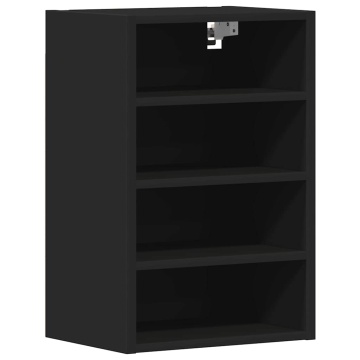 Dulap suspendat, negru, 40x29,5x60 cm, PAL - Img 2