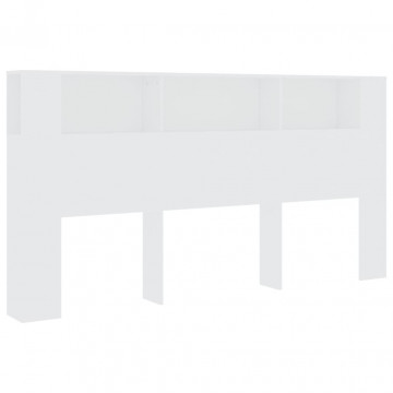 Dulap tăblie, alb, 200x18,5x104,5 cm - Img 2