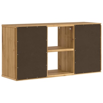 Dulap TV „ODDA” 79x24x40 cm din lemn masiv de pin - Img 7