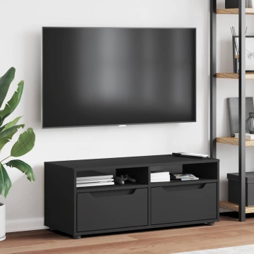 Dulap TV „VISNES” Negru 100x40x38 cm lemn prelucrat - Img 4