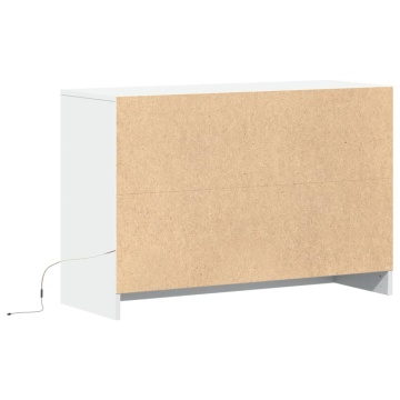 Dulap TV cu LED, alb, 91x34x61 cm, lemn prelucrat - Img 7