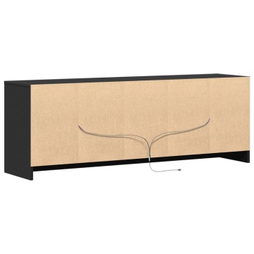 Dulap TV cu LED, negru, 139,5x34x50 cm, lemn prelucrat - Img 7