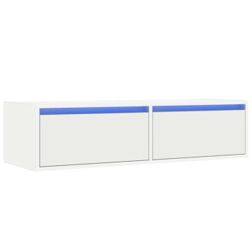 Dulap TV cu lumini LED alb 100X35,5x25 cm - Img 3