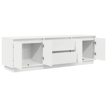 Dulap TV cu lumini LED alb 160,5x41x50 cm - Img 5