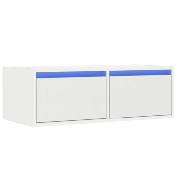 Dulap TV cu lumini LED alb 75x35,5x25 cm - Img 3