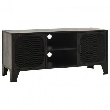 Dulap TV ,gri,105x36x47 cm,metal și MDF - Img 2