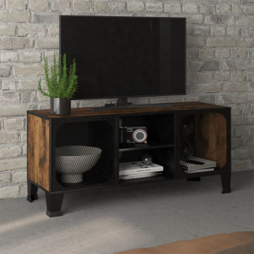 Dulap TV ,maro,105x36x47 cm,metal și MDF - Img 1