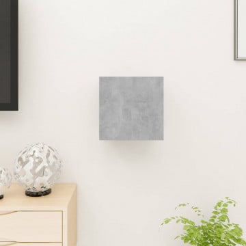 Dulap TV montaj pe perete, gri beton, 30,5x30x30 cm - Img 4
