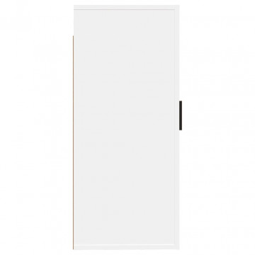 Dulap TV montat pe perete, alb, 40x34,5x80 cm - Img 5