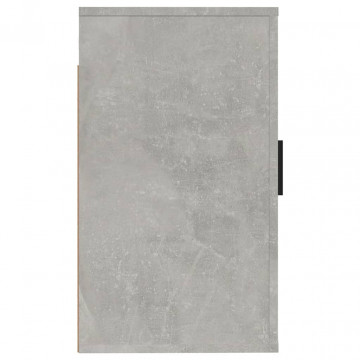 Dulap TV montat pe perete, gri beton, 40x34,5x60 cm - Img 5