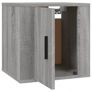 Dulap TV montat pe perete, gri sonoma, 40x34,5x40 cm - Img 6