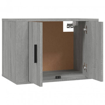 Dulap TV montat pe perete, gri sonoma, 57x34,5x40 cm - Img 7