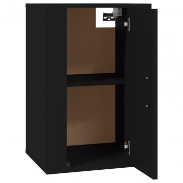 Dulap TV montat pe perete, negru, 40x34,5x60 cm - Img 6