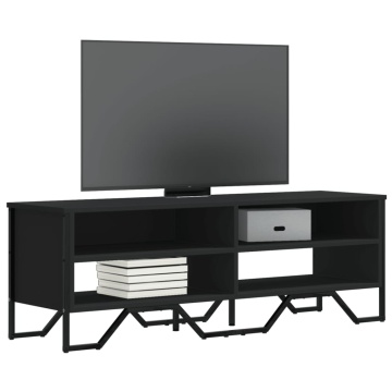 Dulap TV, negru, 122x34x41 cm, lemn prelucrat - Img 1