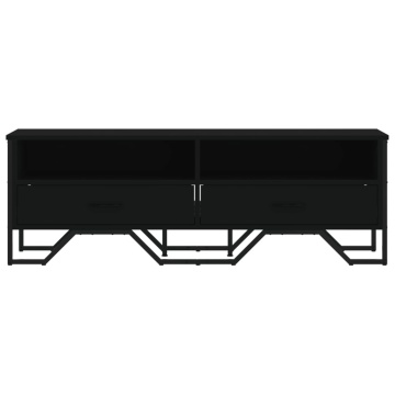 Dulap TV, negru, 122x34x41 cm, lemn prelucrat - Img 4
