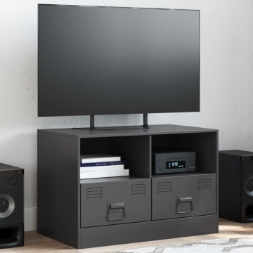 Dulap TV, negru, 67x39x44 cm, oțel - Img 1