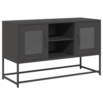 Dulap TV, negru, 68,5x39x60,5 cm, oțel - Img 2