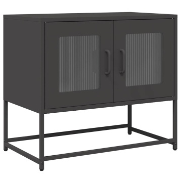 Dulap TV, negru, 68x39x60,5 cm, oțel laminat la rece - Img 2