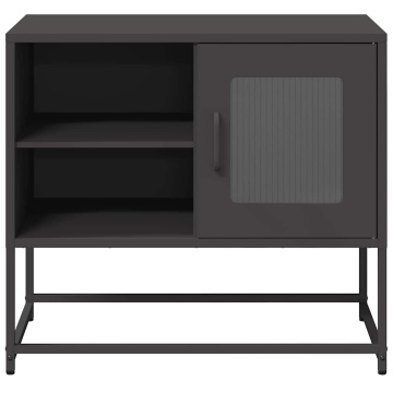 Dulap TV, negru, 68x39x60,5 cm, oțel - Img 8